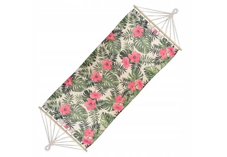 Hamac JUMI 200x80cm cu bara lemn (Tropical)