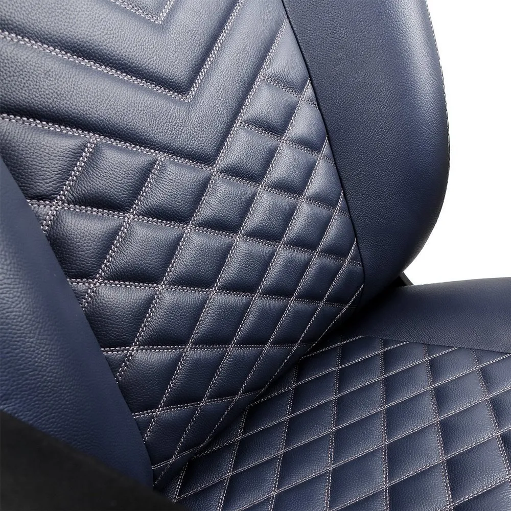 Scaun Gaming Noblechairs Icon, Piele naturală, Albastru închis