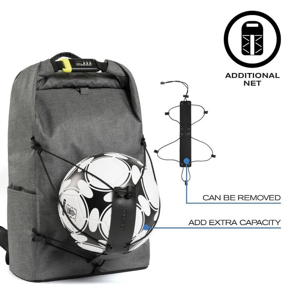 Rucsac zilnic Bobby Urban Lite, 15.6", Țesături, Gri