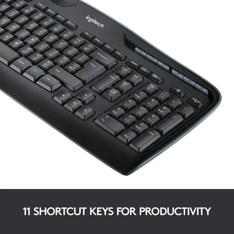 Set Tastatură + Mouse Logitech MK330, Fără fir, Negru