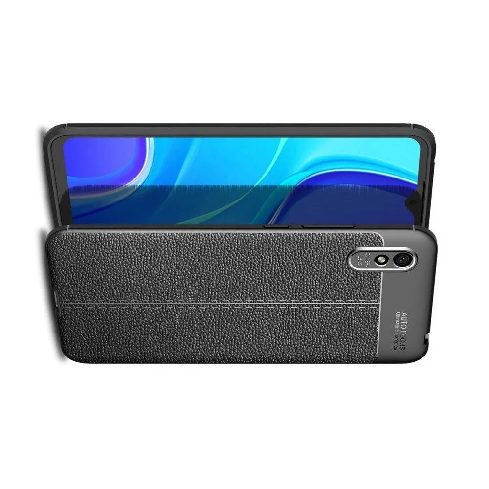 Husă Xcover RedMi 9A - Leather, Negru