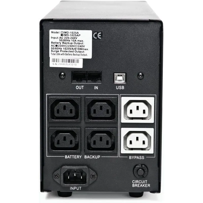 Sursă de alimentare neîntreruptibilă PCM IMD-1200, Linear-interactiv, 1200VA, Turn