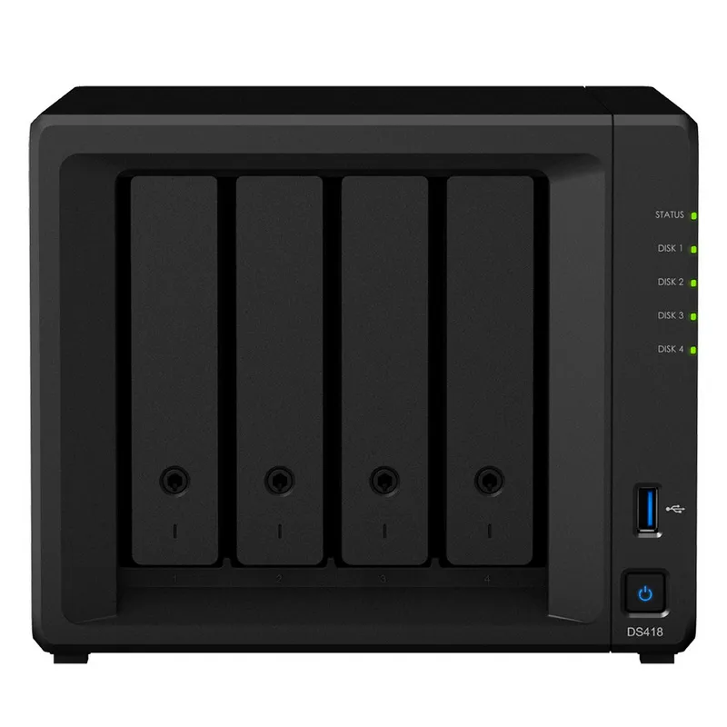 Stocare atașată la rețea SYNOLOGY DS418, Negru