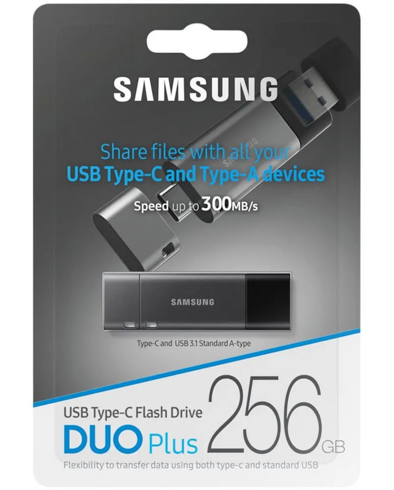 Memorie USB Samsung DUO Plus, 256GB, Gri/Negru
