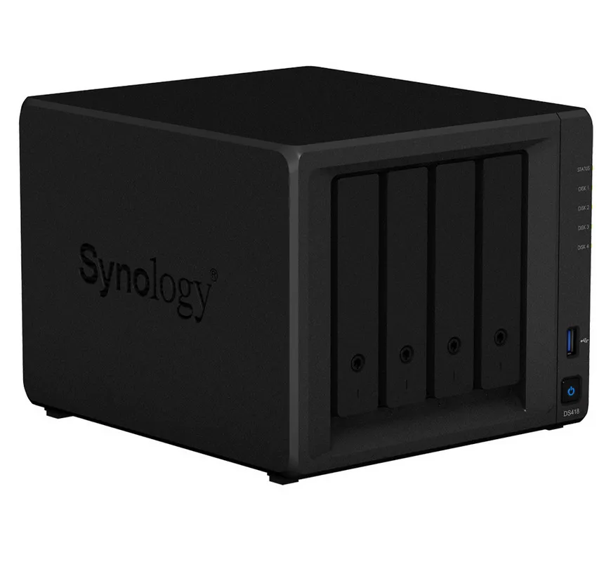 Stocare atașată la rețea SYNOLOGY DS418, Negru