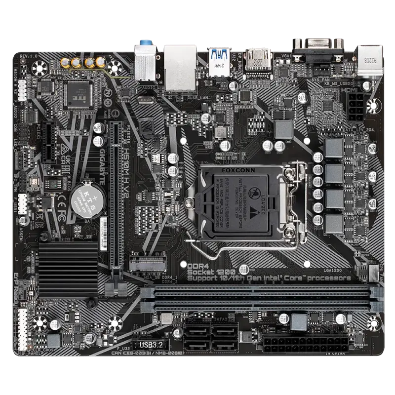Placă de bază Gigabyte H510M H V2, LGA1200, Intel H470, Micro-ATX