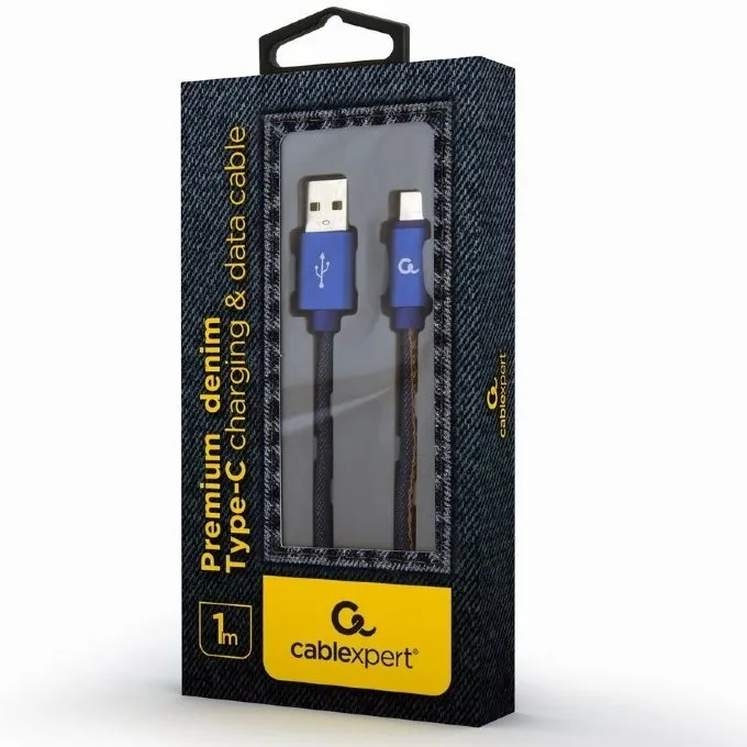 Cablu încărcare și sincronizare Cablexpert CC-USB2J-AMCM-1M-BL, USB Type-A/USB Type-C, 1m, Albastru