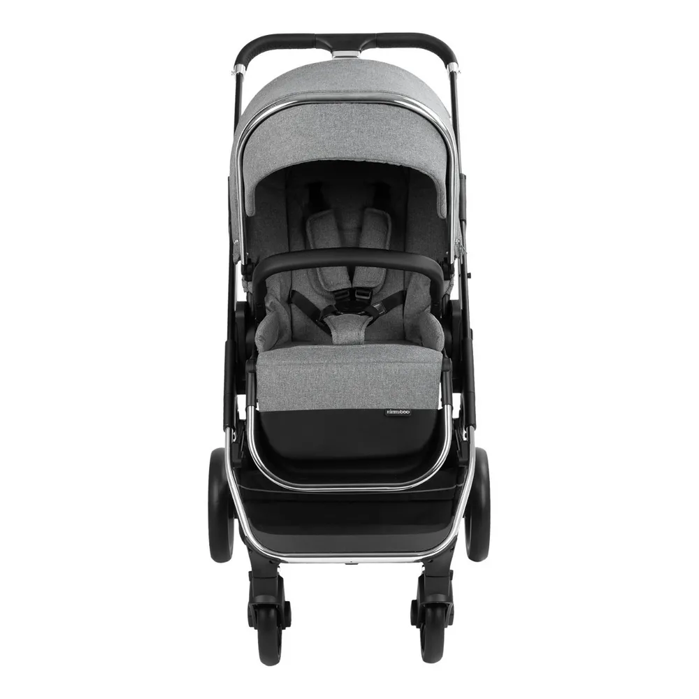 Stroller Kikka Boo 3 in 1 Angele, Chrome Grey