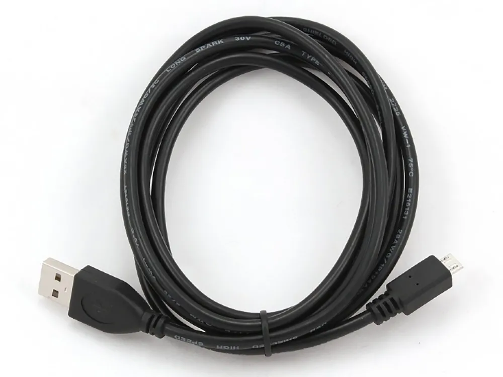 Cablu încărcare și sincronizare Cablexpert CCP-mUSB2-AMBM-0.1M, USB Type-A/micro-USB, 0,1m, Negru