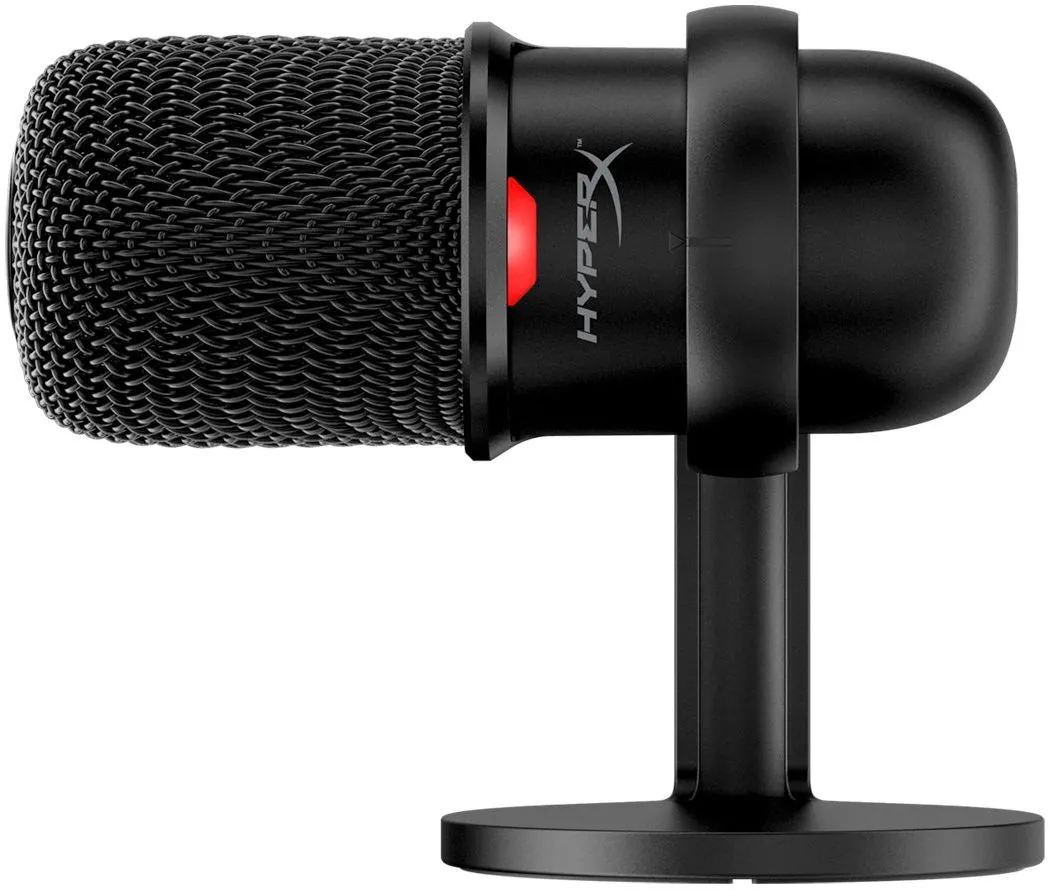 Microfon portabil pentru înregistrare vocală HyperX SoloCast, Cu fir, Negru