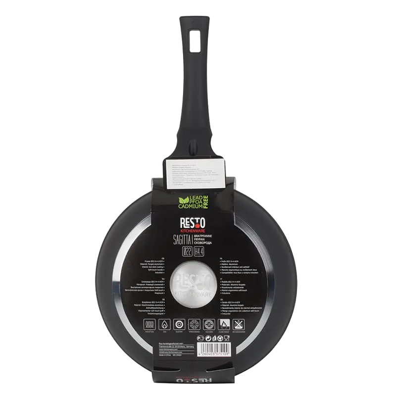 Tigaie RESTO 93326, 26cm, Negru