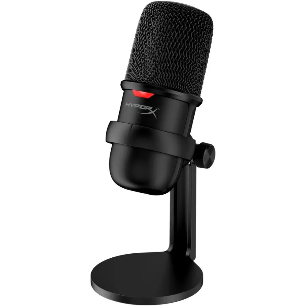 Microfon portabil pentru înregistrare vocală HyperX SoloCast, Cu fir, Negru