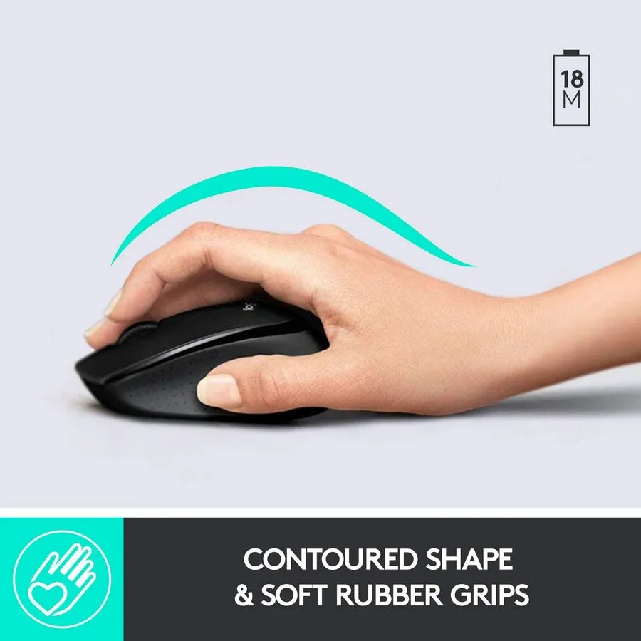 Set Tastatură + Mouse Logitech MK345, Fără fir, Negru