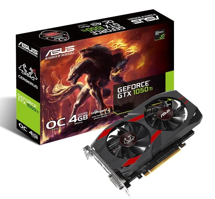Placă Video ASUS CERBERUS-GTX1050TI-O4G,  4GB GDDR5 128bit