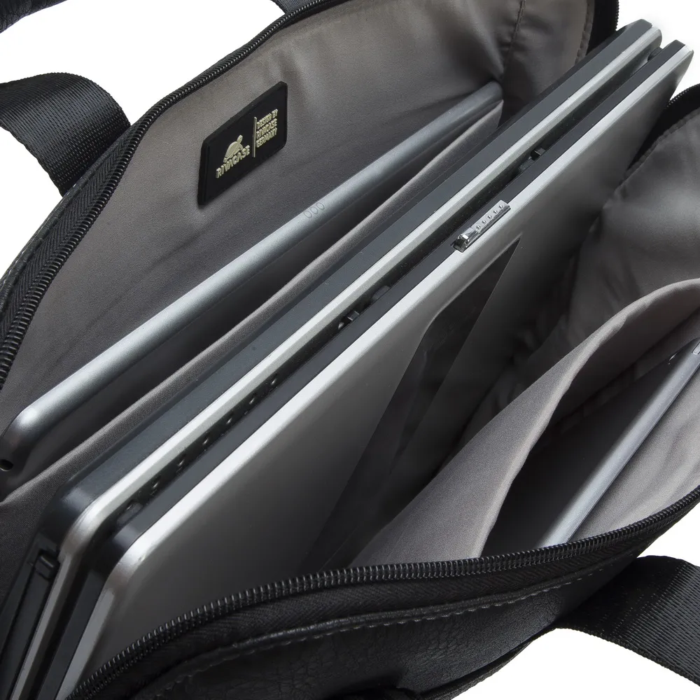 Geantă pentru Laptop RivaCase Orly, 15.6", Poliester, Negru