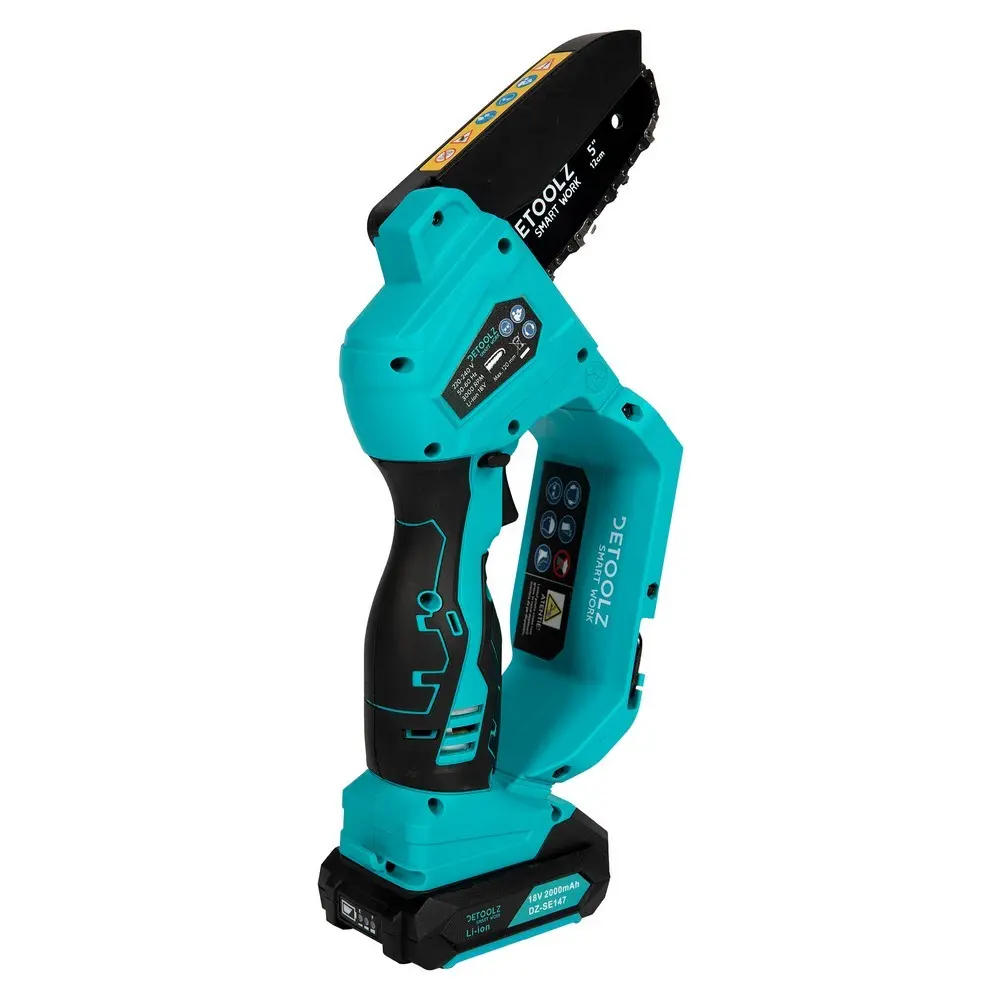 Fierăstrău cu lant pe acumulator Detoolz 110mm 18V 2Ah 