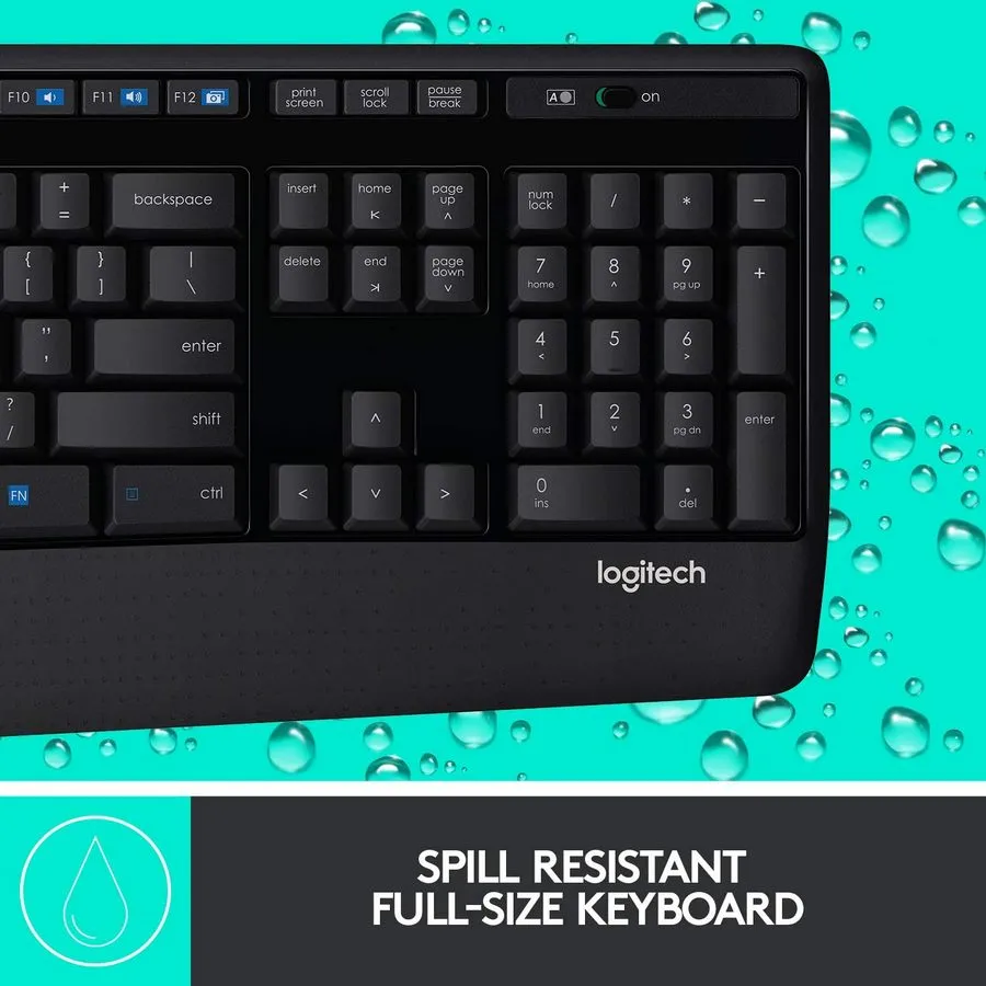 Set Tastatură + Mouse Logitech MK345, Fără fir, Negru