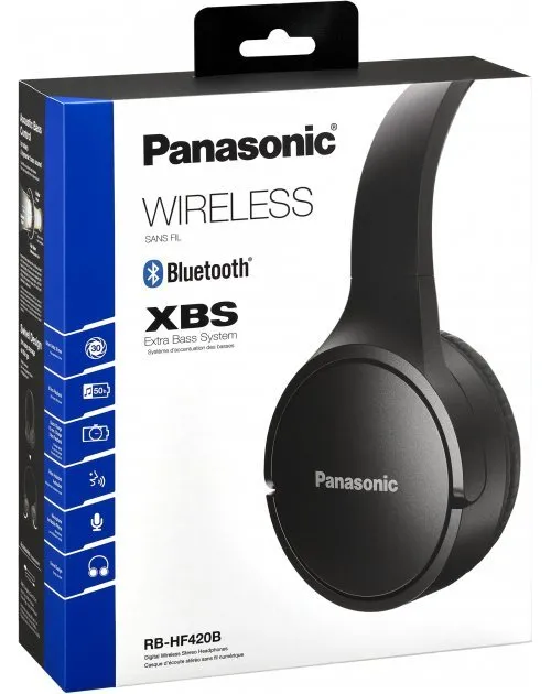 Căști Panasonic RB-HF420, Negru