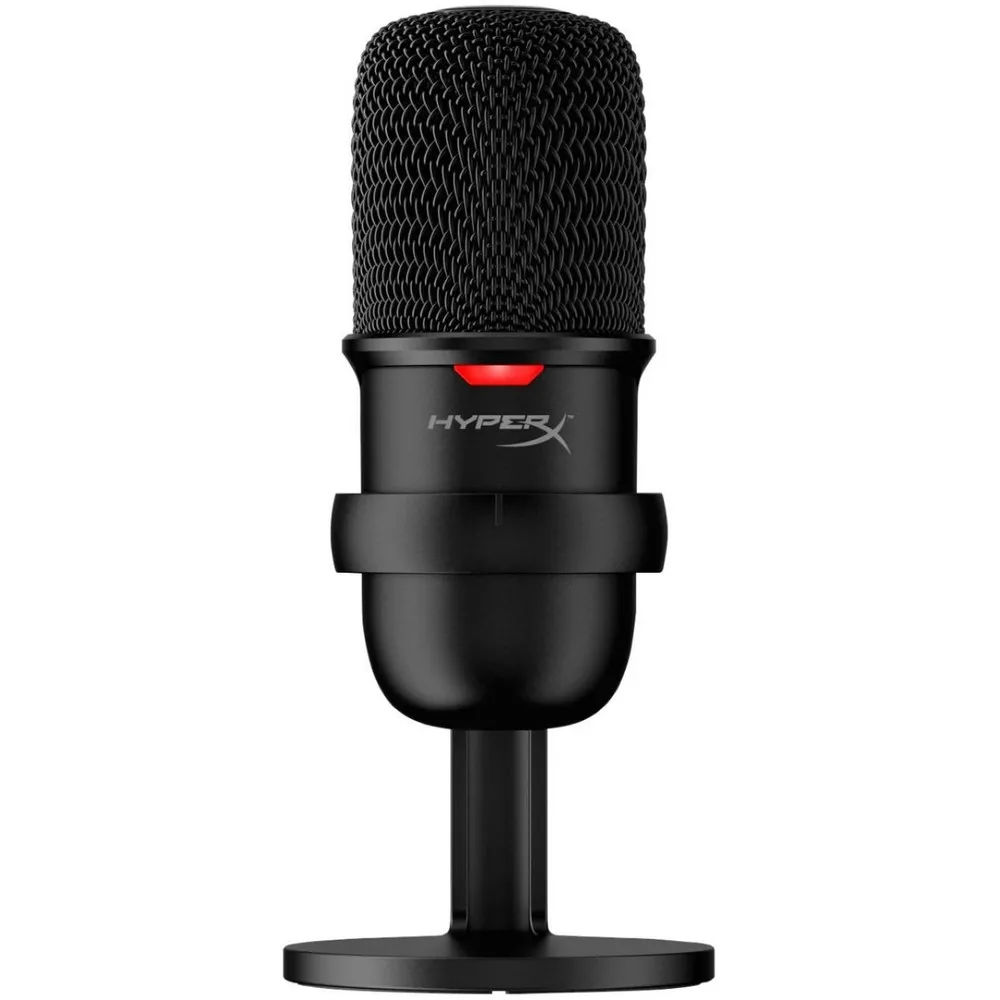 Microfon portabil pentru înregistrare vocală HyperX SoloCast, Cu fir, Negru