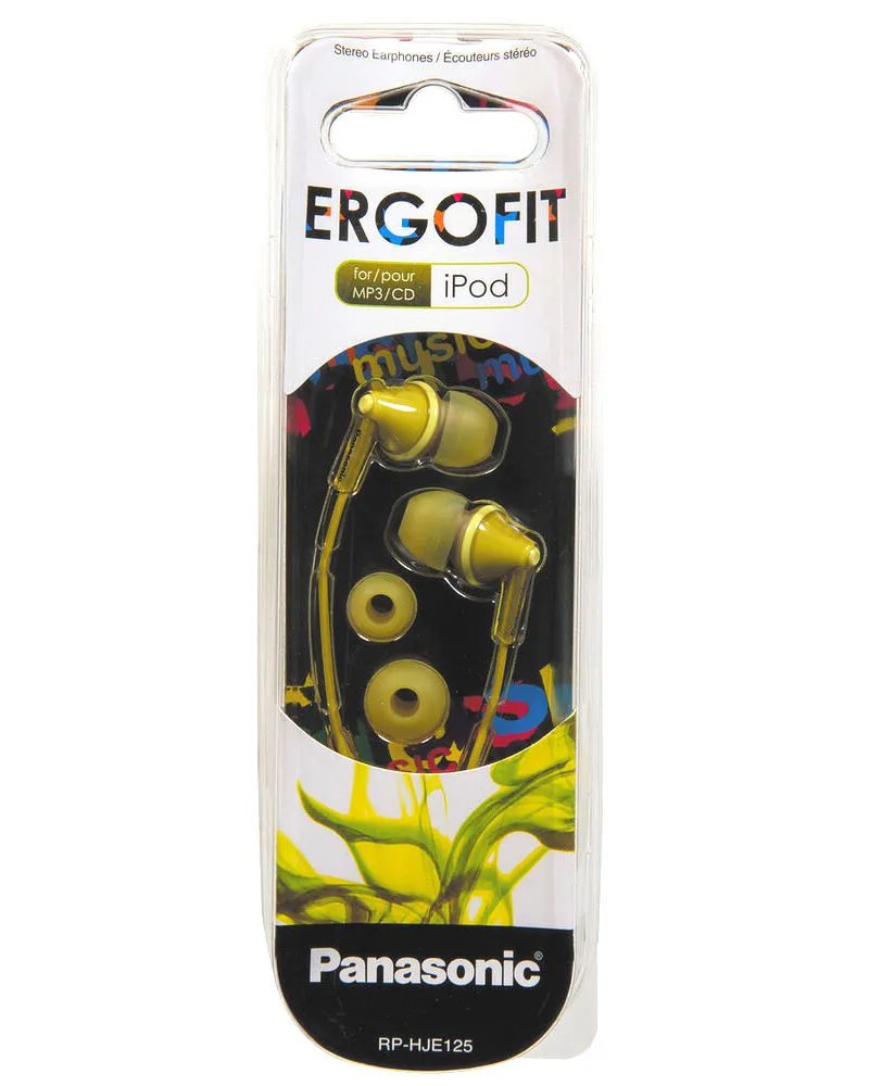 Căști Panasonic RP-HJE125E, Galben