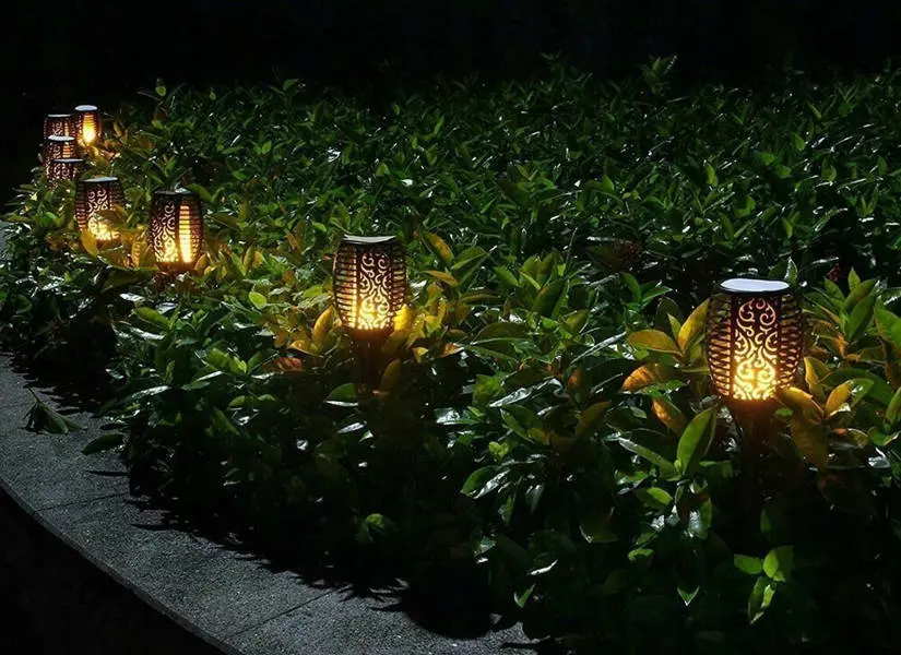 Lampa de gradina cu panou solar 36 LED (Efect flacara)