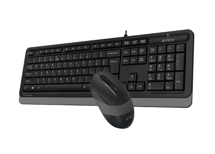 Set Tastatură + Mouse A4Tech F1010, Cu fir, Negru/Gri