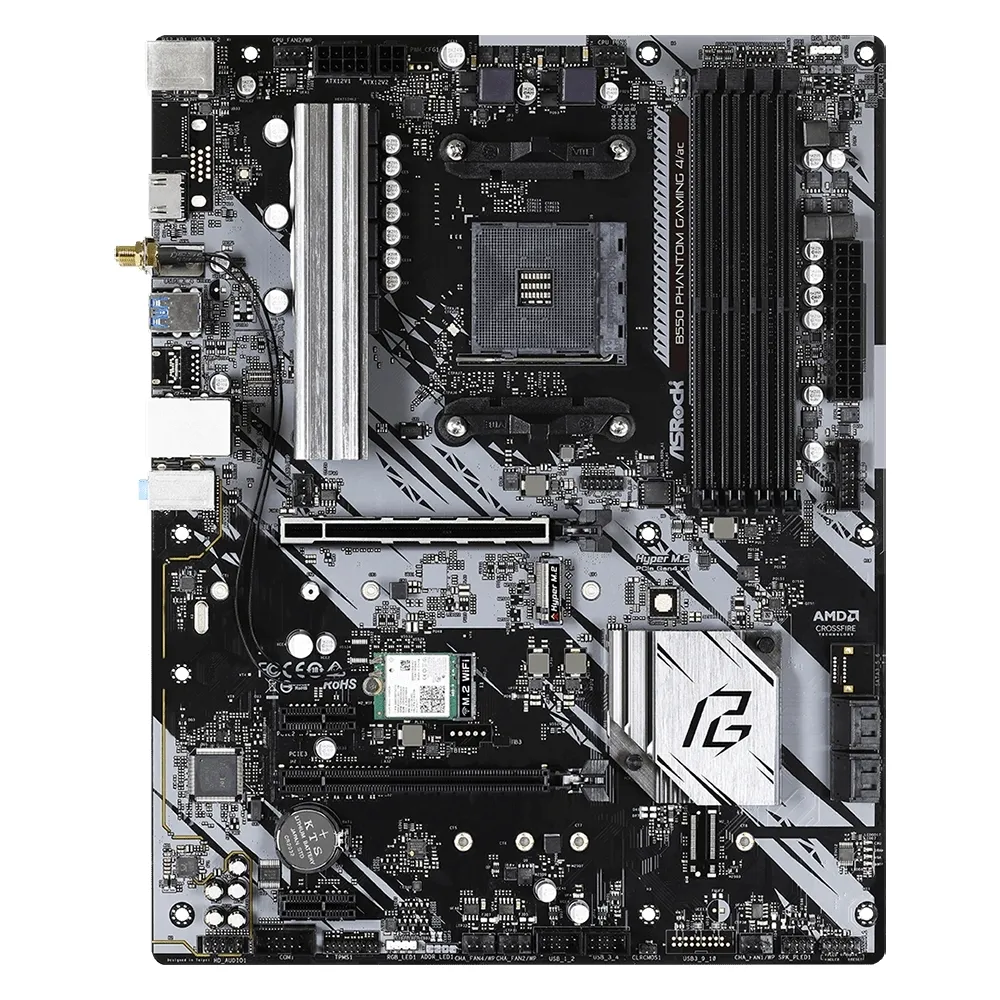 Placă de bază ASRock B550 PHANTOM GAMING 4/AC, AM4, AMD B550, ATX