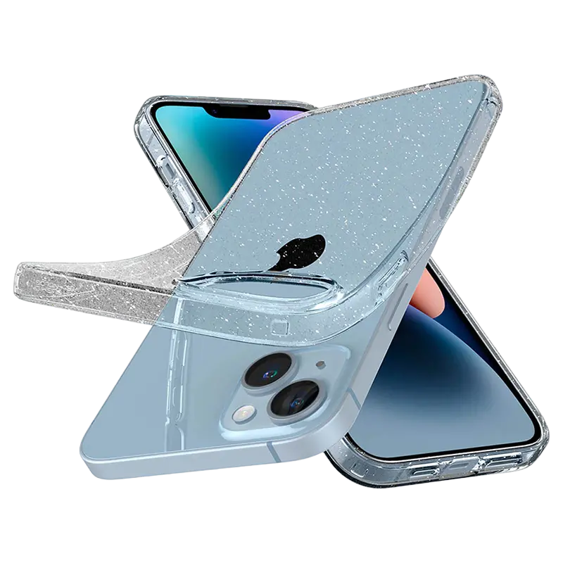 Husă Spigen iPhone 14 Liquid Crystal Glitter, Transparent