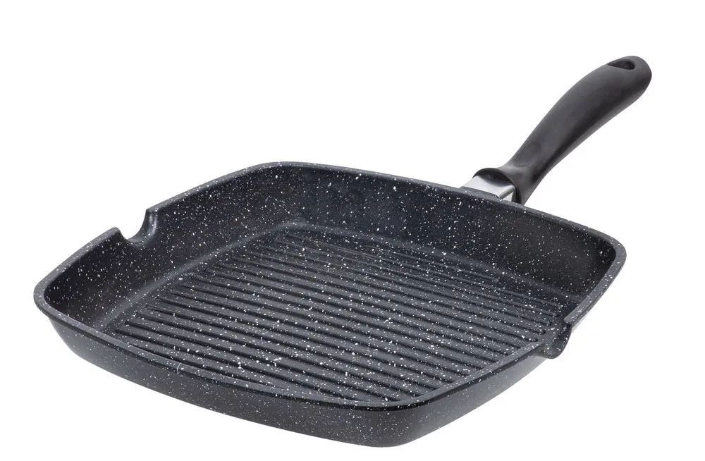 Tigaie-grill Rondell 93406, 28cm, Negru