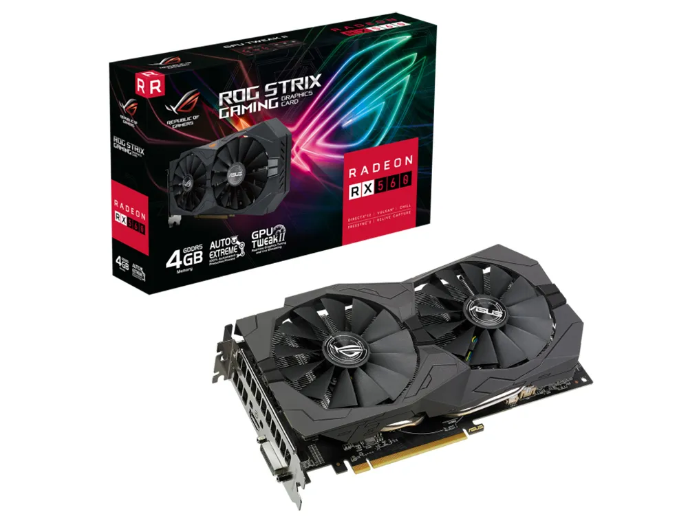 Placă Video ASUS ROG-STRIX-RX560-4G-V2-GAMING,  4GB GDDR5 128bit