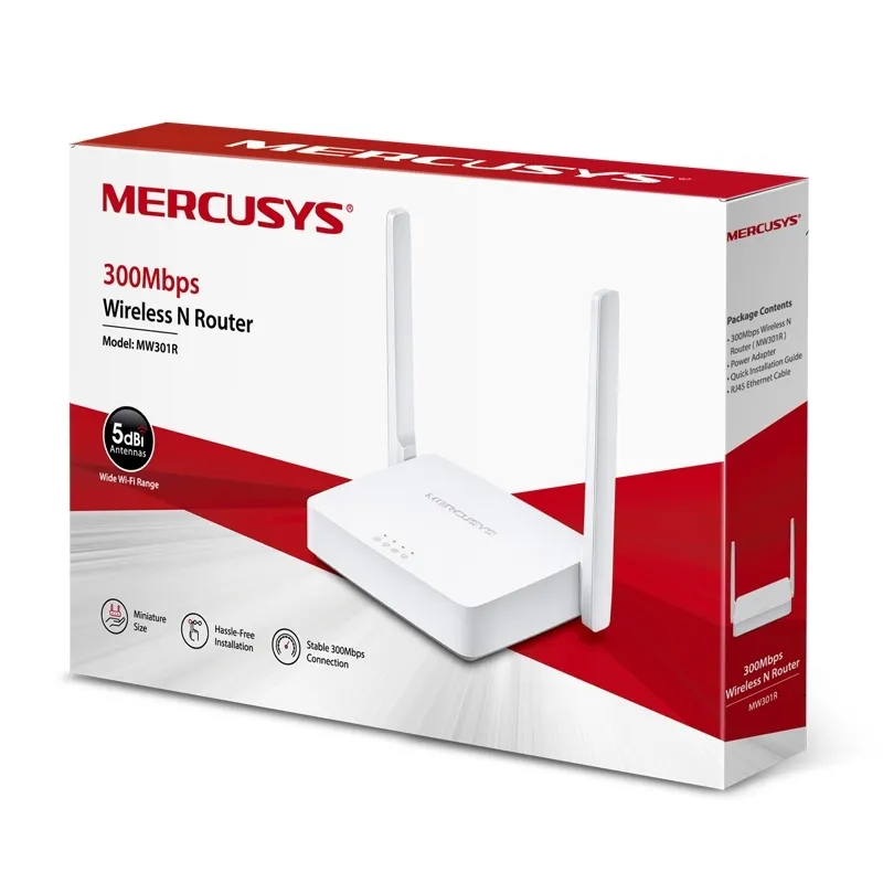 Router fără fir MERCUSYS MW301R, Alb