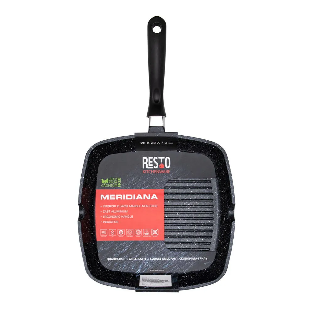 Tigaie-grill Rondell 93406, 28cm, Negru