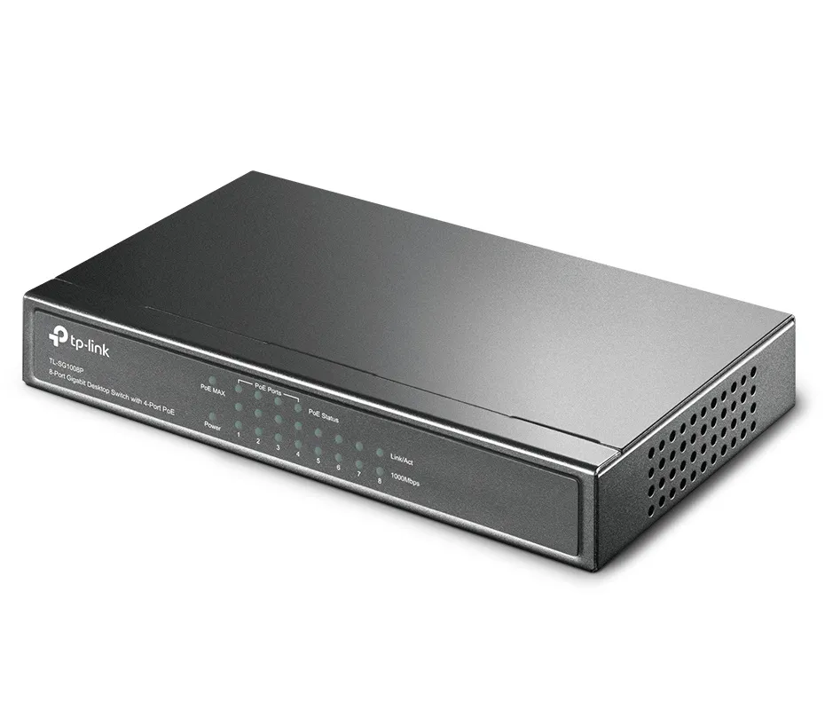 Comutator PoE TP-LINK TL-SG1008P, 4x IEEE 802.3af/at