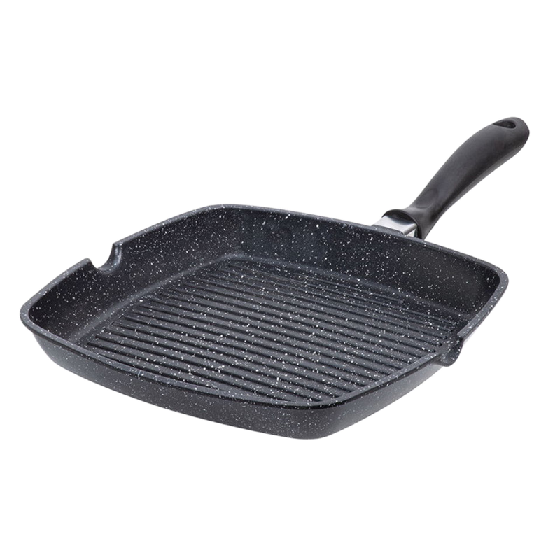 Tigaie-grill Rondell 93406, 28cm, Negru