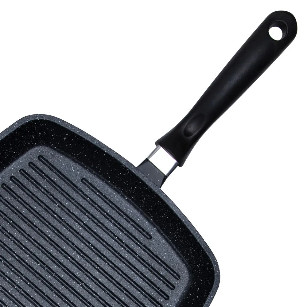 Tigaie-grill Rondell 93406, 28cm, Negru