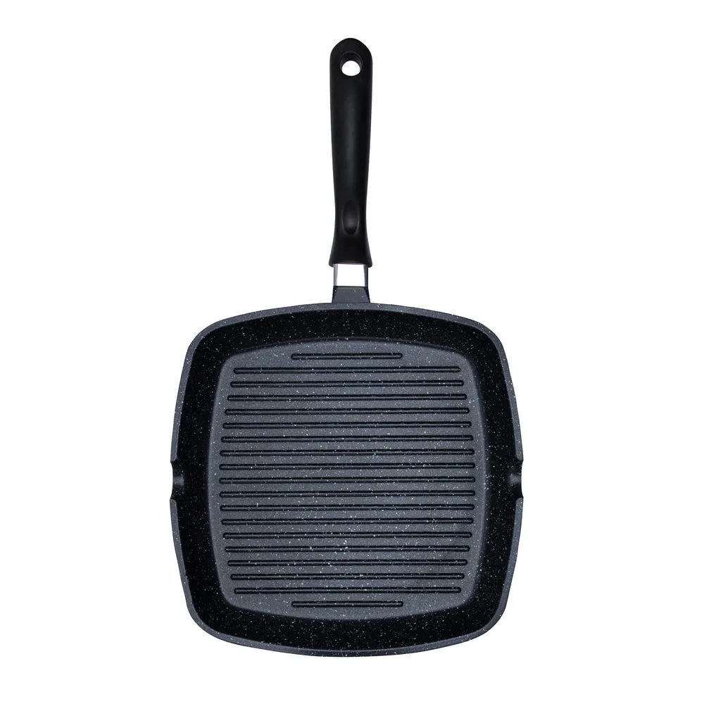 Tigaie-grill Rondell 93406, 28cm, Negru