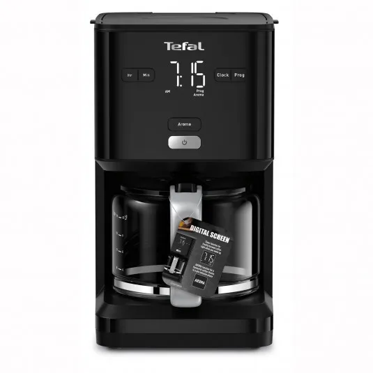 Cafetieră Tefal Smart&Light, 1000W, Negru