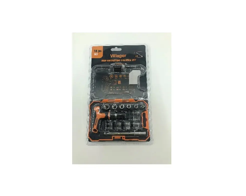 Set cu mâner T cu clichet mini 18 pcs