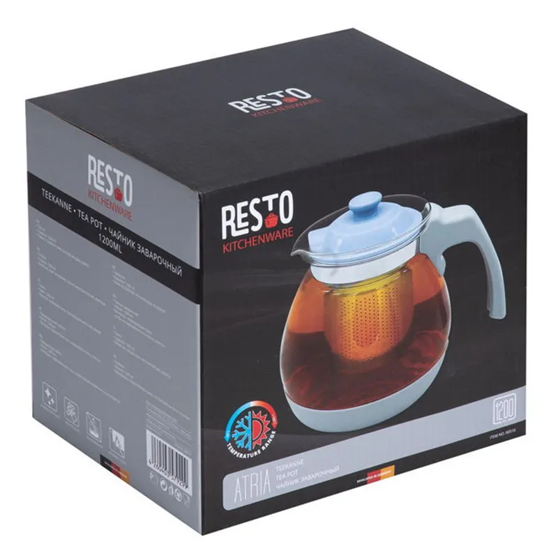 Ceainic cu infuzor RESTO 90510, 1,2L, Gri