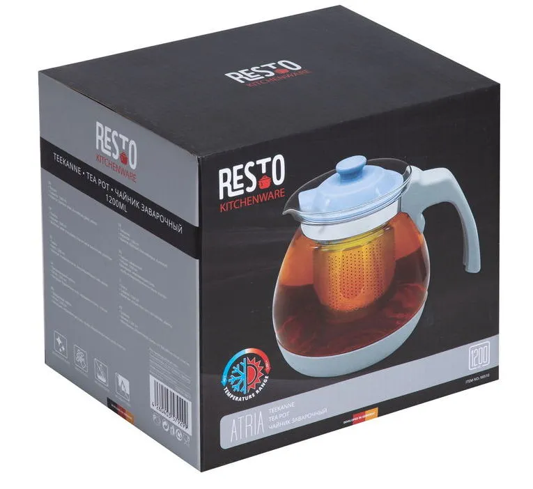 Ceainic cu infuzor RESTO 90510, 1,2L, Gri