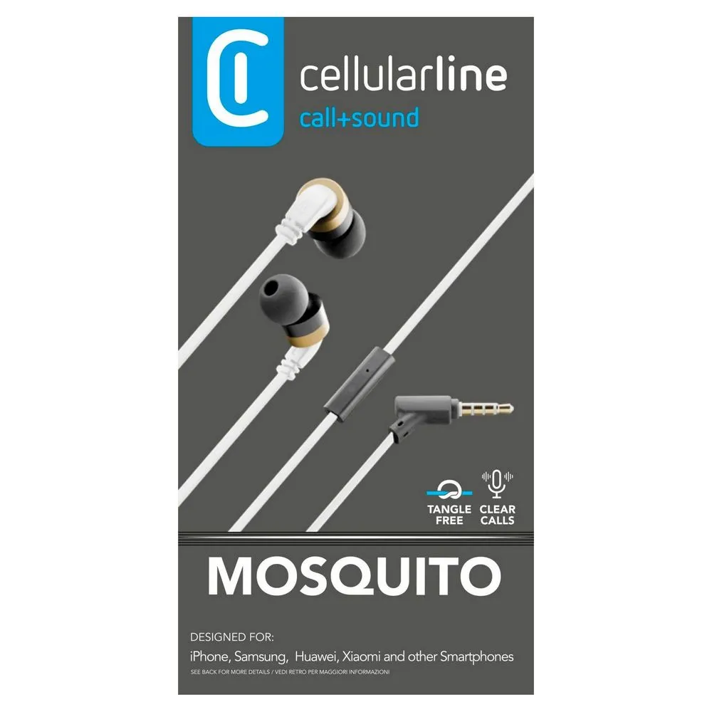 Căști Cellularline Mosquito, Alb