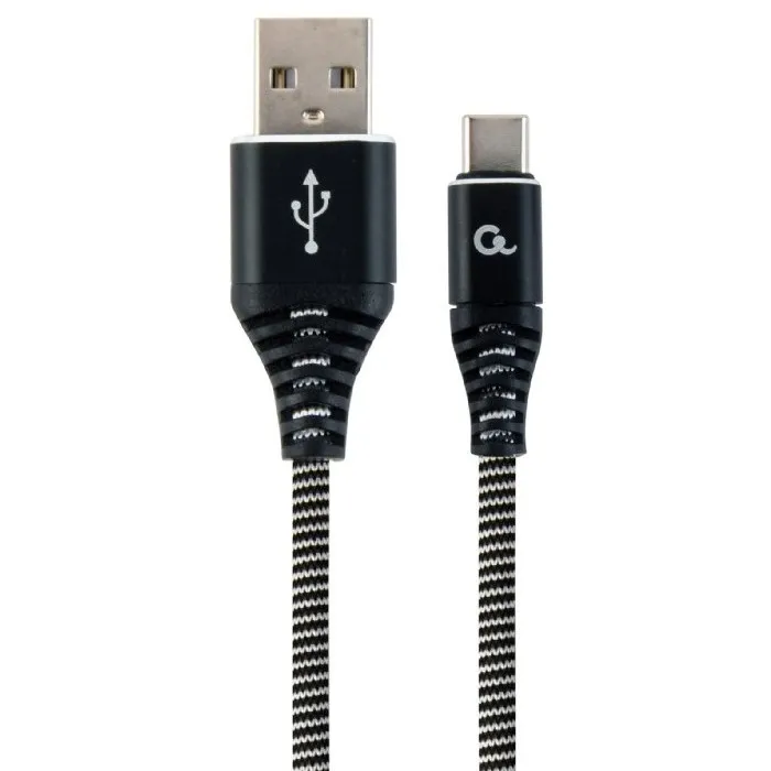 Cablu încărcare și sincronizare Cablexpert CC-USB2B-AMCM-2M-BW, USB Type-A/USB Type-C, 2m, Negru
