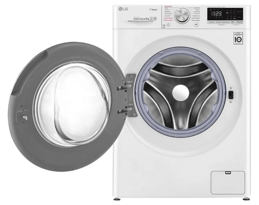 Mașină de spălat LG F4V5VS0W, 9kg, Alb