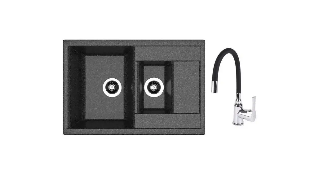 SET chiuveta Dr Gans Astra 760K + SanDonna F 9995 negru