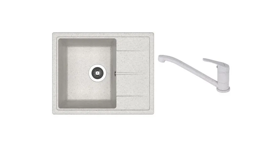 SET chiuveta Dr Gans Nika 580 + SanDonna F 1066 gri