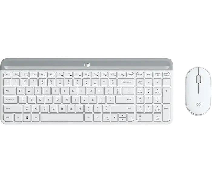 Set Tastatură + Mouse Logitech MK470, Fără fir, Alb