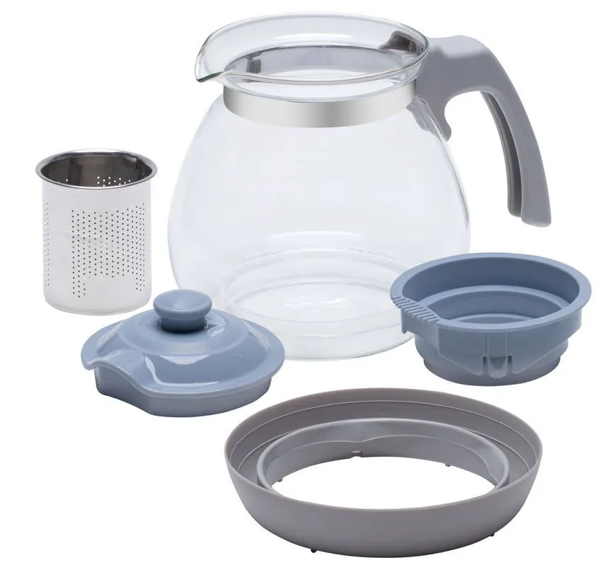 Ceainic cu infuzor RESTO 90510, 1,2L, Gri