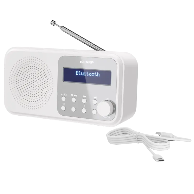 Radio portabil Sharp DR-P420WHV01, Alb