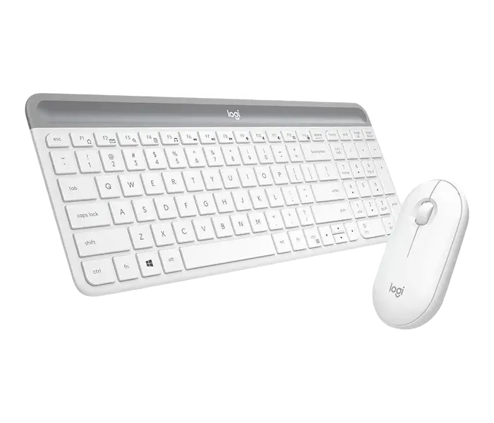 Set Tastatură + Mouse Logitech MK470, Fără fir, Alb