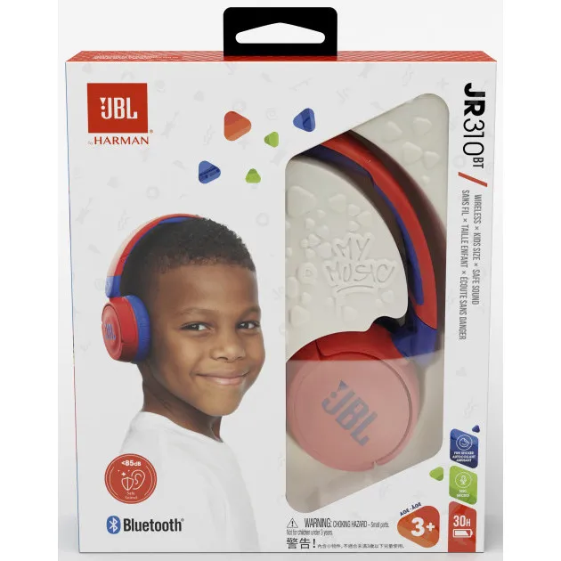 Căști JBL JR310BT, Roșu